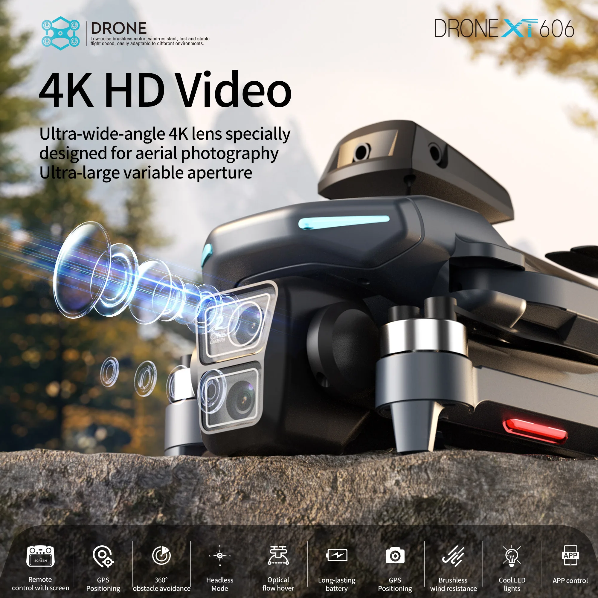 XT606 MAX GPSドローン 4Kプロフェッショナル  - Drone Gps Mount のレビューと価格