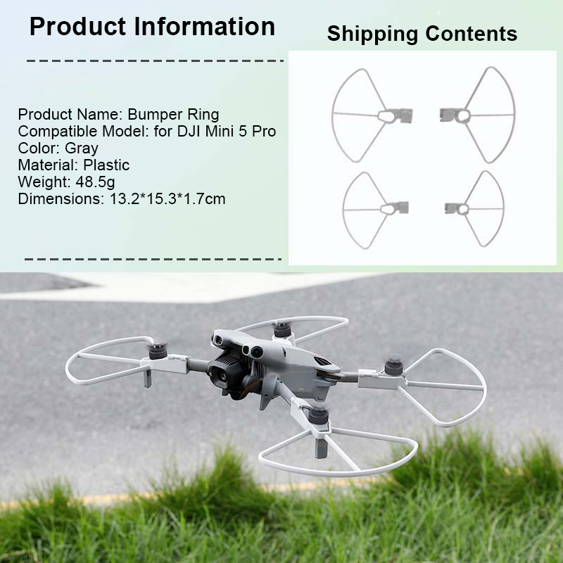 DJI Mini 5 Pro用保護バンパーリング ドローンプ - Drone Propeller Guard のレビューと価格